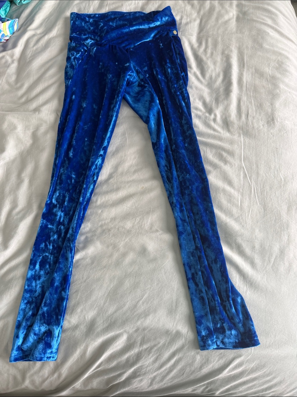 Fabletics Blue Velvet Leggings